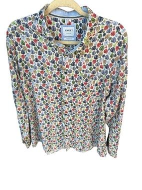 HAUPT Multicolor Leaf Print Button-Up Shirt